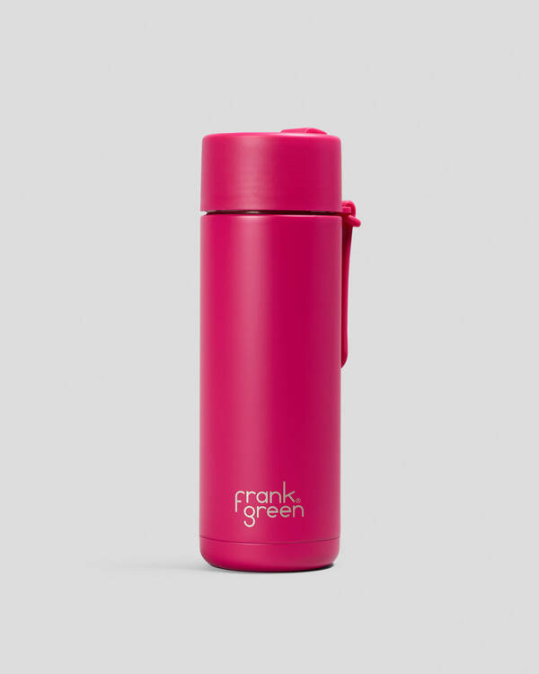 Frank Green 20oz Stainless Steel Ceramic Reusable Bottle Berry with Flip Straw Lid for Unisex