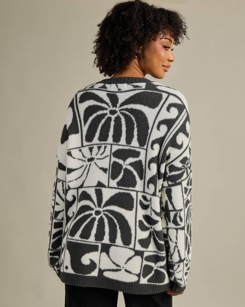 Rip Curl AOTS-TY Williams Oceanic Jacquard Crew Knit Sweater for Womens