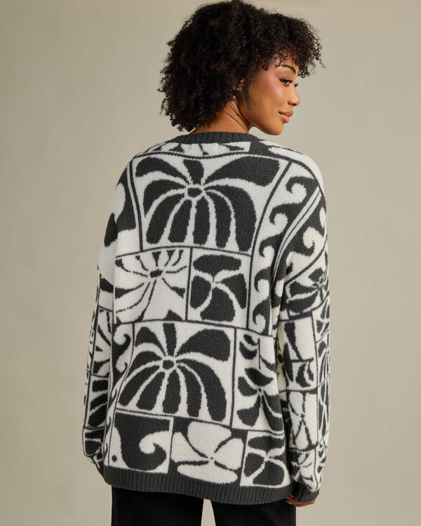 Rip Curl AOTS-TY Williams Oceanic Jacquard Crew Knit Sweater for Womens