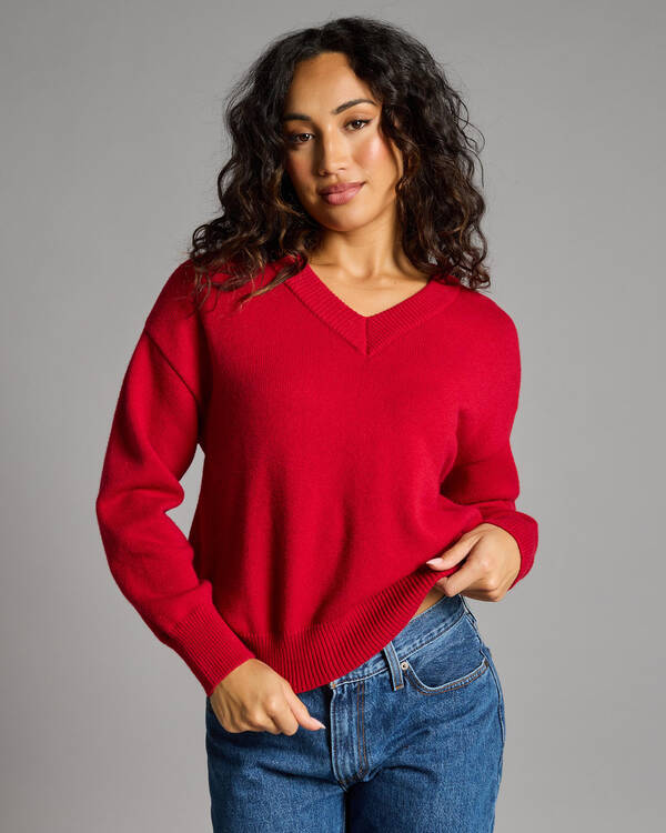Ava And Ever Hopkins V Neck Knit Jumper for Womens