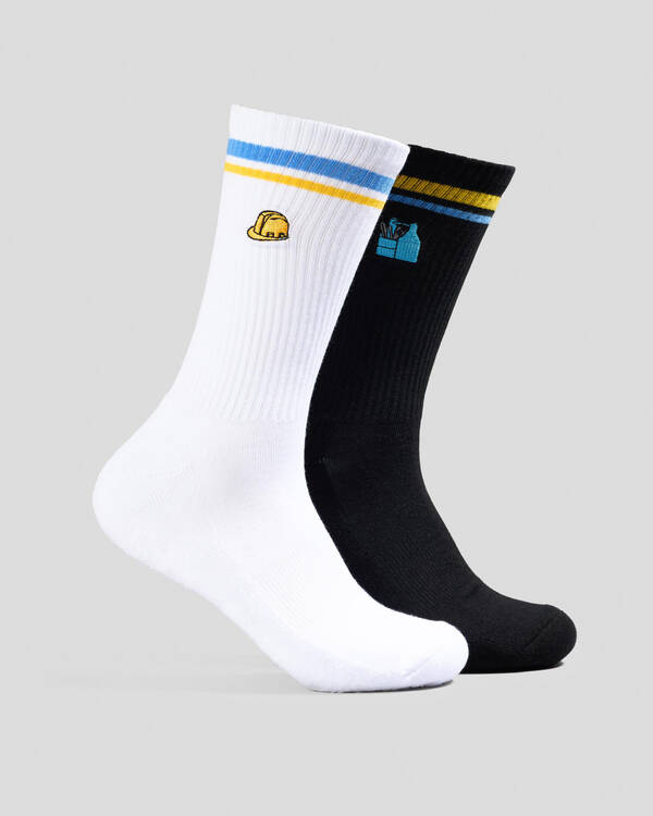 FOOT-IES Worksite Tools Sneakers Socks 2 Pack for Mens