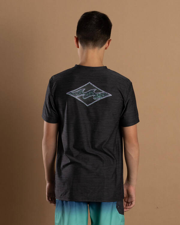 Billabong Boys' Diamond Shoreline Short Sleeve Rash Vest for Mens