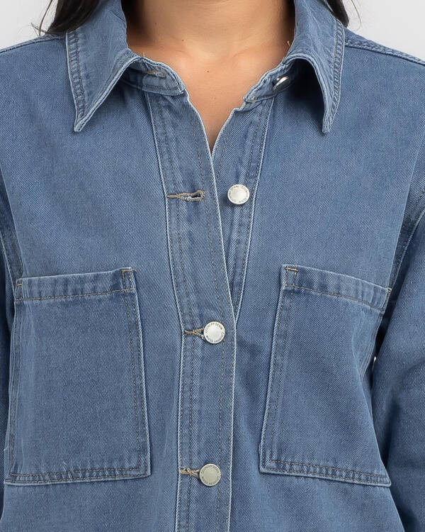 Country Denim Georgie Shacket for Womens