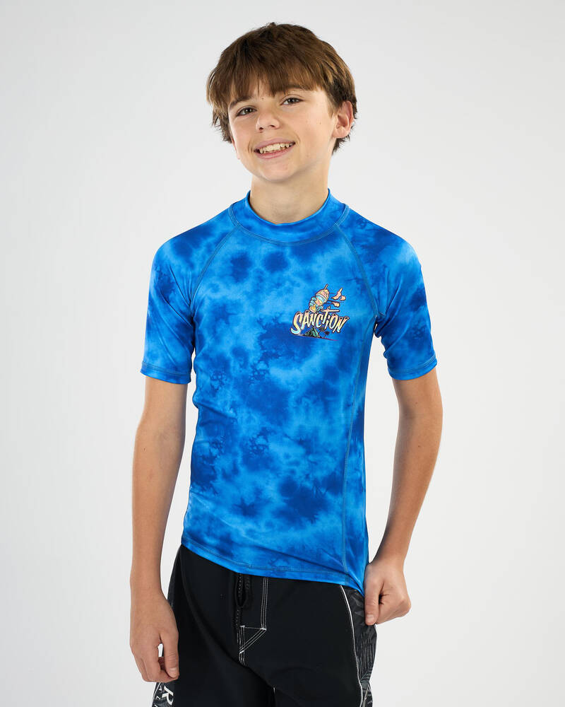 Sanction Boys' Brain Freeze Short Sleeve Rash Vest for Mens