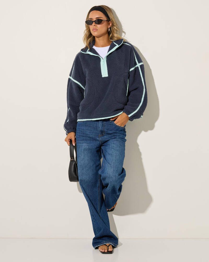Mooloola Summit Quarter Zip Polar Fleece Sweatshirt for Womens