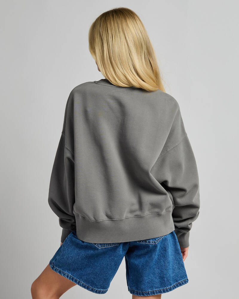 Fox Wordmark OV Fleece Crew Sweatshirt for Womens
