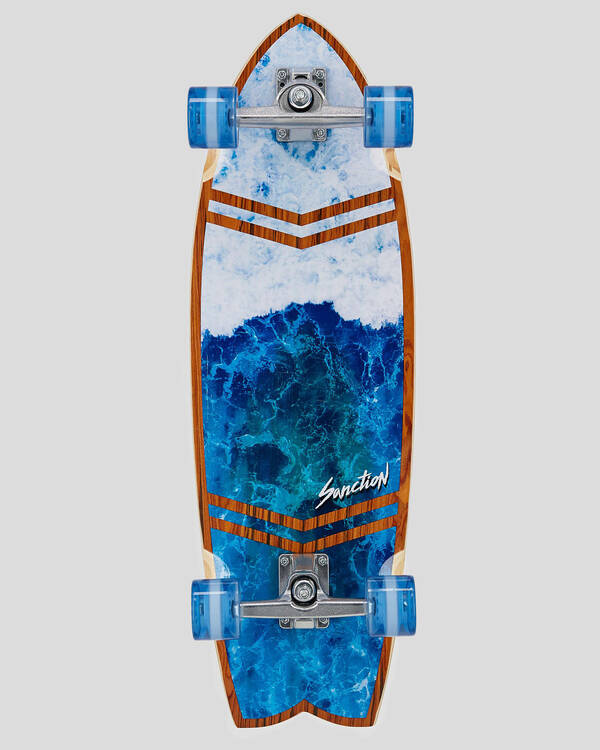 Sanction Whitewash Surf Truck Cruiser Skateboard for Mens
