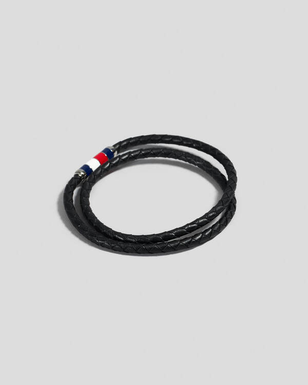 Tommy Hilfiger Leather Wrap Bracelet for Mens