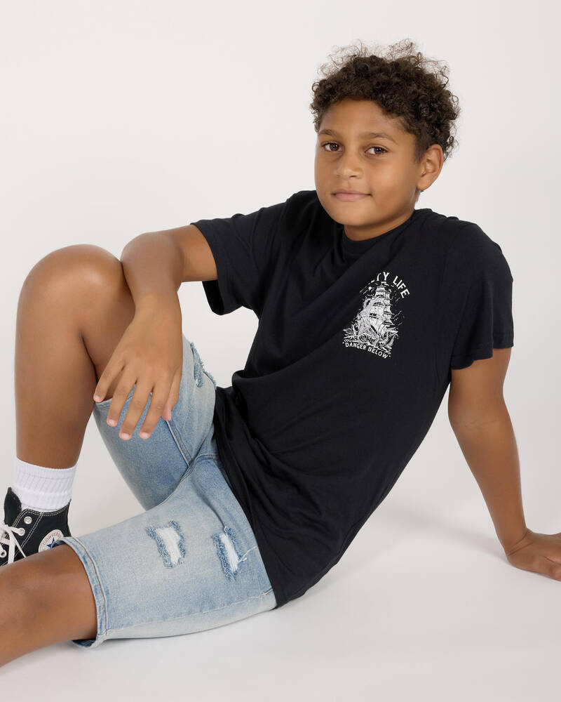 Salty Life Boys' Treacherous Sea T-Shirt for Mens