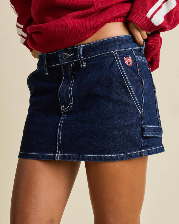 Rusty Billie Low Rise Denim Mini Skirt for Womens