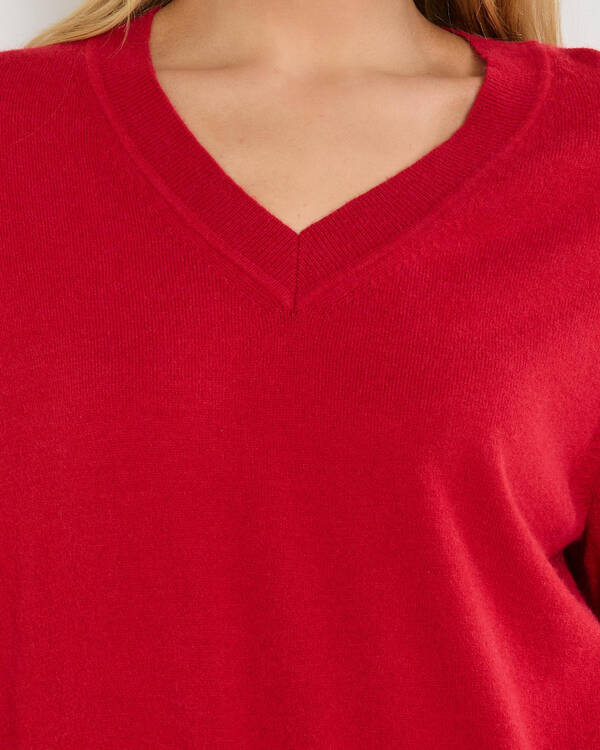 Mooloola Lydia V Neck Knit Jumper for Womens