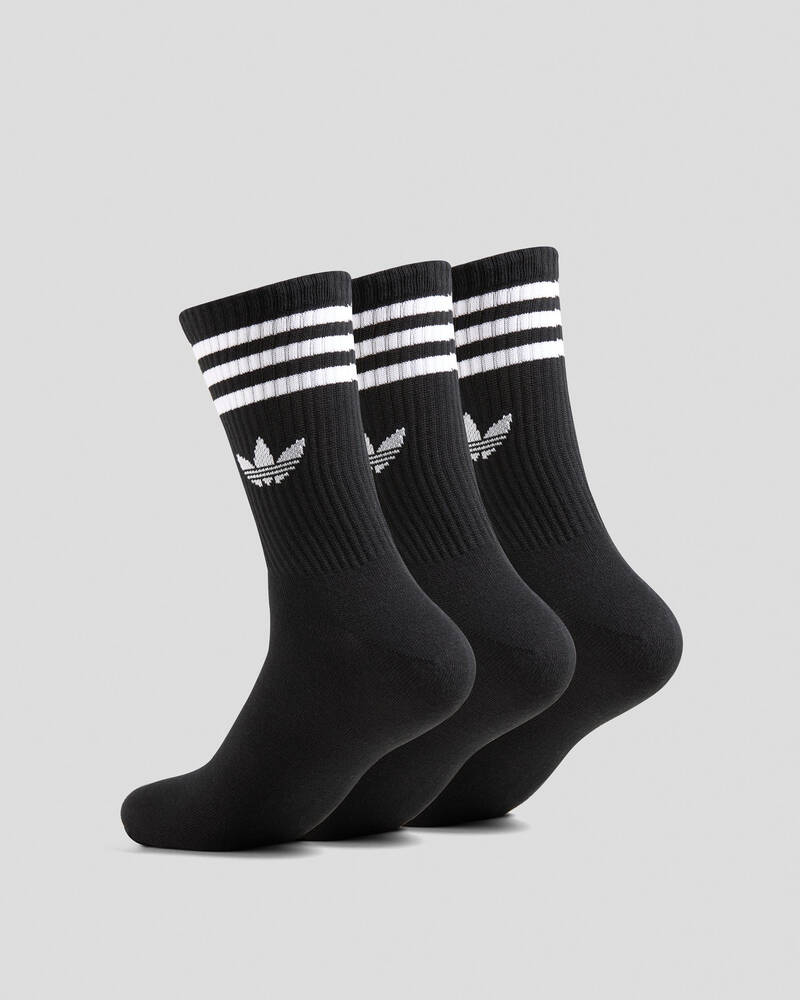 adidas 3 Stripe Crew Socks 3 Pack for Mens