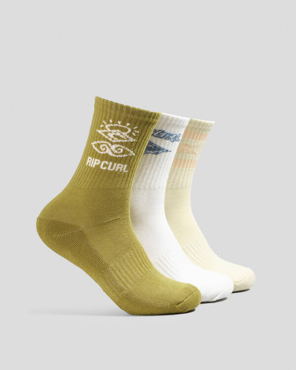 Rip Curl Women's Icons of Surf Crew Sock Pack for Womens
