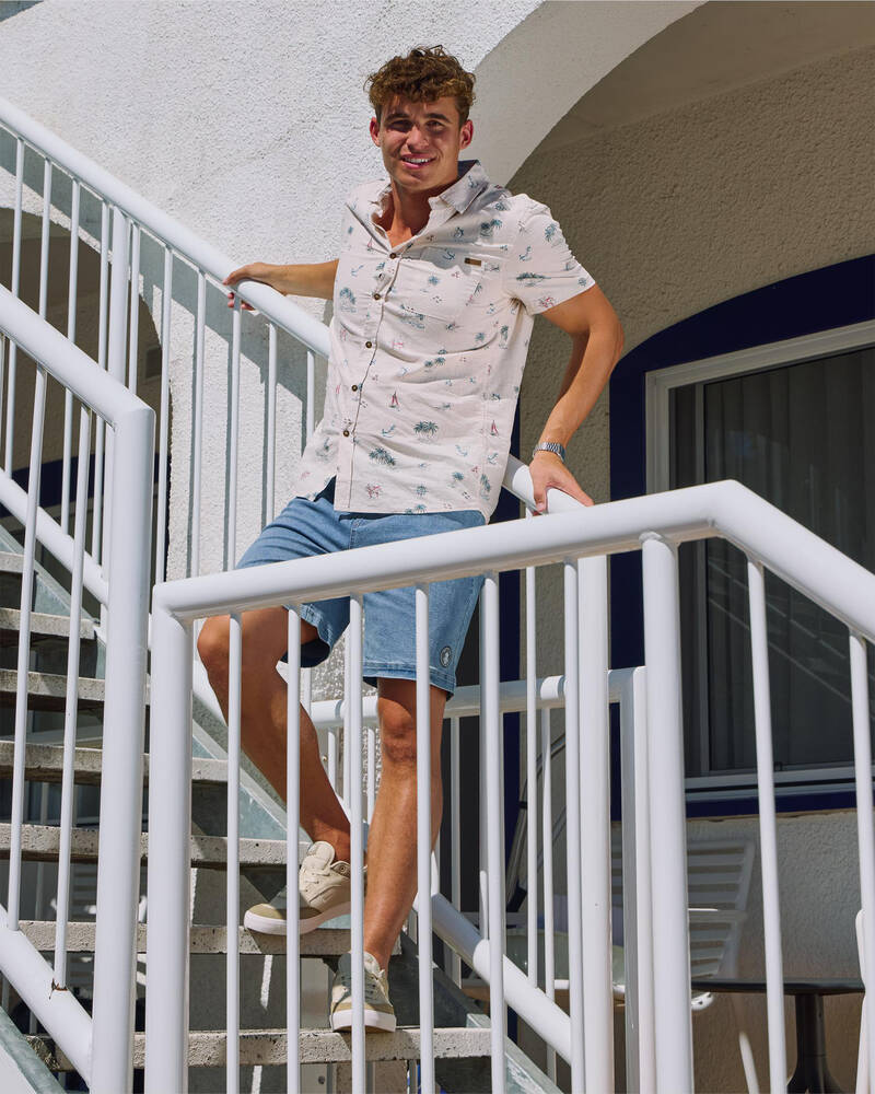 Salty Life Seashore Short Sleeve Shirt for Mens