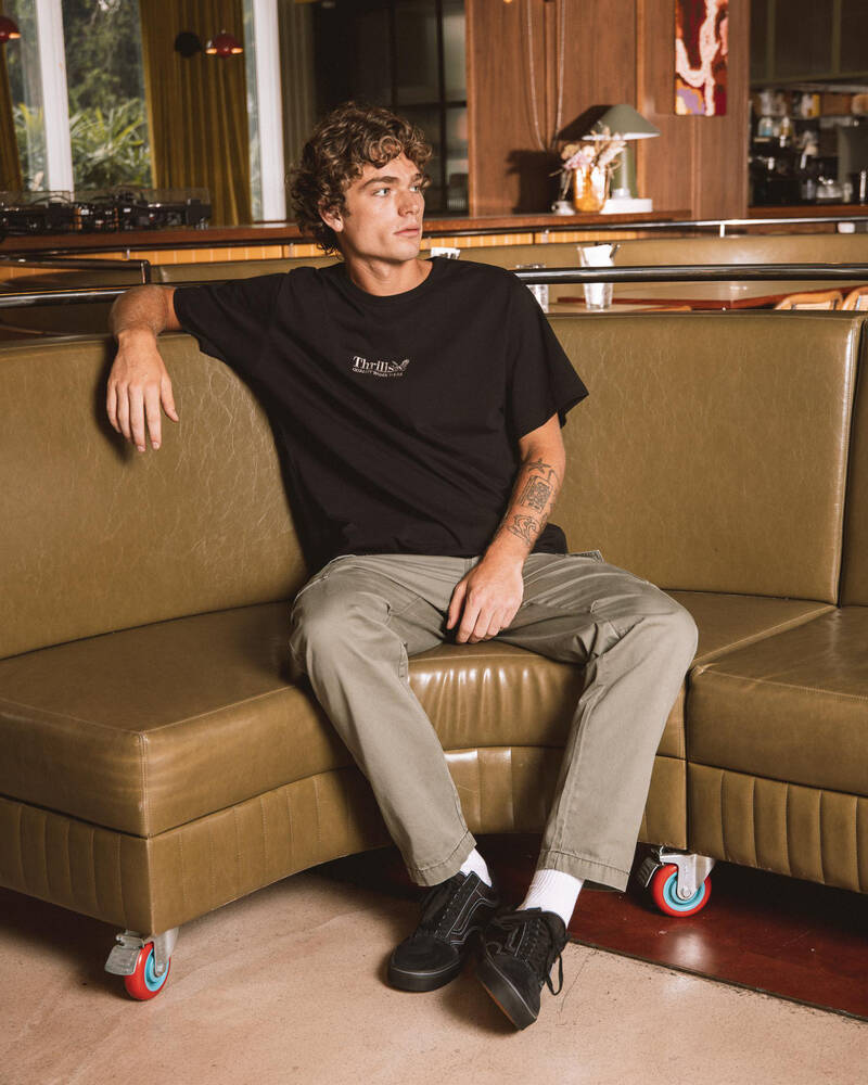 Thrills Workwear Embro Merch Fit T-Shirt for Mens