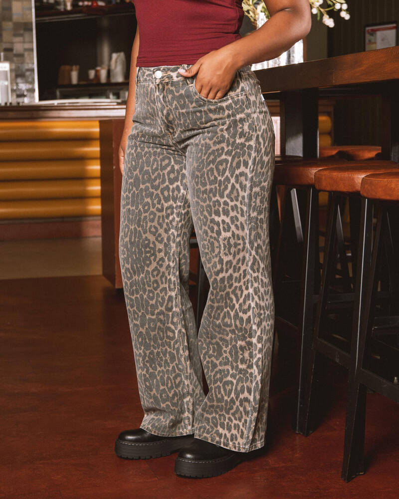 DESU Wild Cat Straight Leg Jeans for Womens