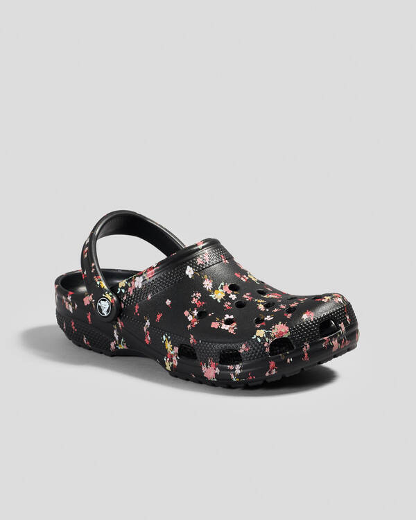 Crocs Classic Floral Print Clogs for Unisex