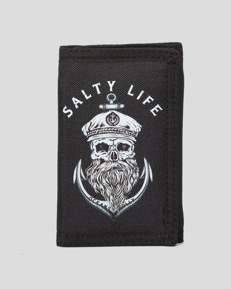 Salty Life Anchors Trifold Wallet for Mens