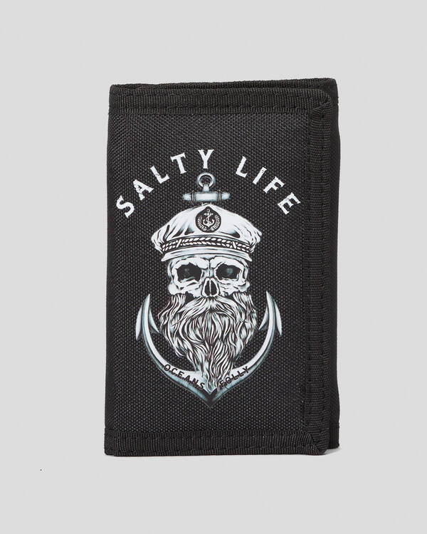 Salty Life Anchors Trifold Wallet for Mens