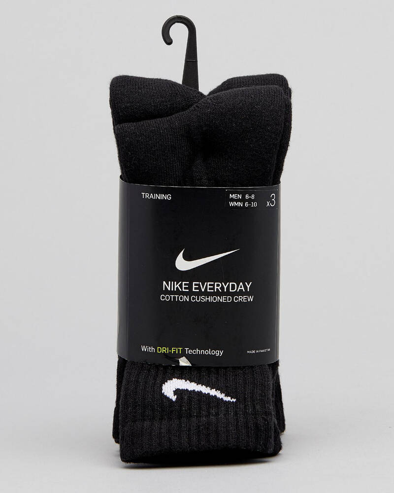 Nike Everyday Cushion Crew Socks 3 Pack for Mens