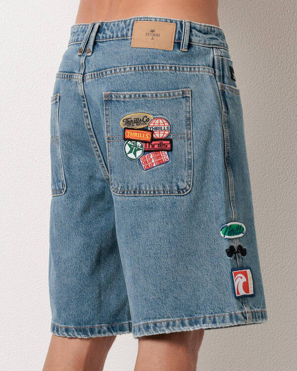 Thrills Total Service Mid Slacker Denim Shorts for Mens