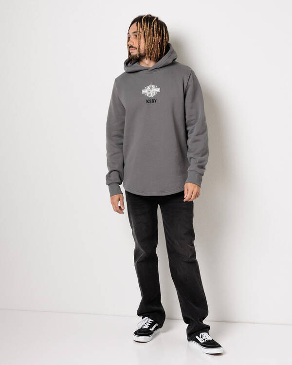 Kiss Chacey Harley-Davidson Hog Duel Curved Hoodie for Mens