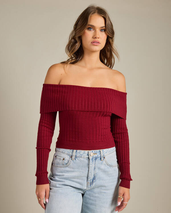 Ava And Ever Ari Off Shoulder Knit Top for Womens