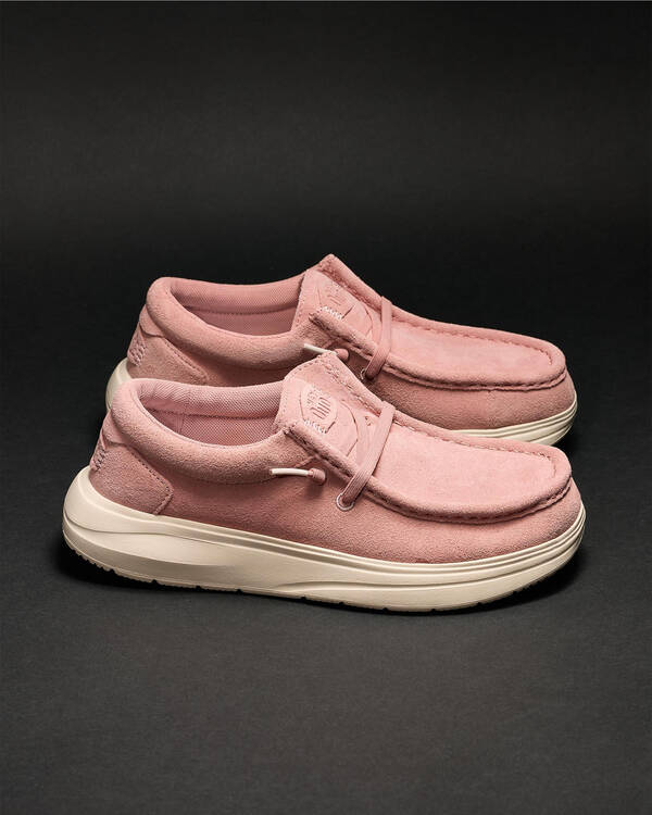HEYDUDE Wendy COMF Suede Shoes for Womens