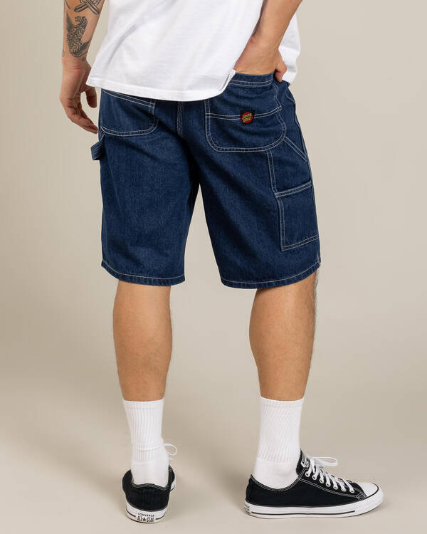 Classic Dot Denim Carpenter Shorts