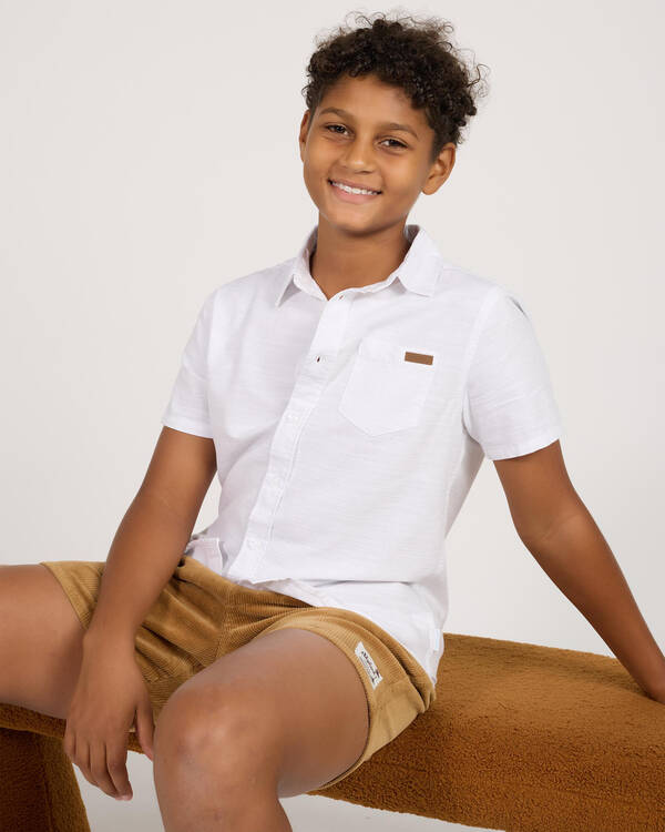 Skylark Boys' Integral Short Sleeve Shirt for Mens