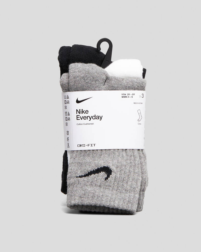 Nike Boys' Perfect Cushion Crew Trail Socks 3 Pack for Mens