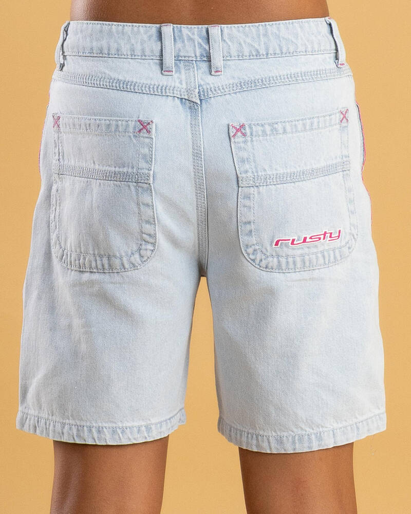 Rusty Girls' Flip Low Rise Wide Leg Jorts for Womens