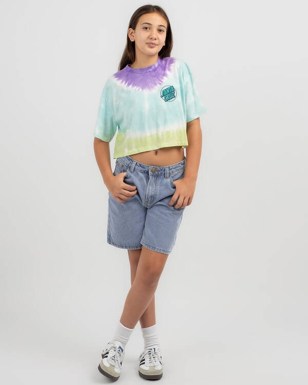 Santa Cruz Girls' Dot Redux Tie Dye T-Shirt for Womens