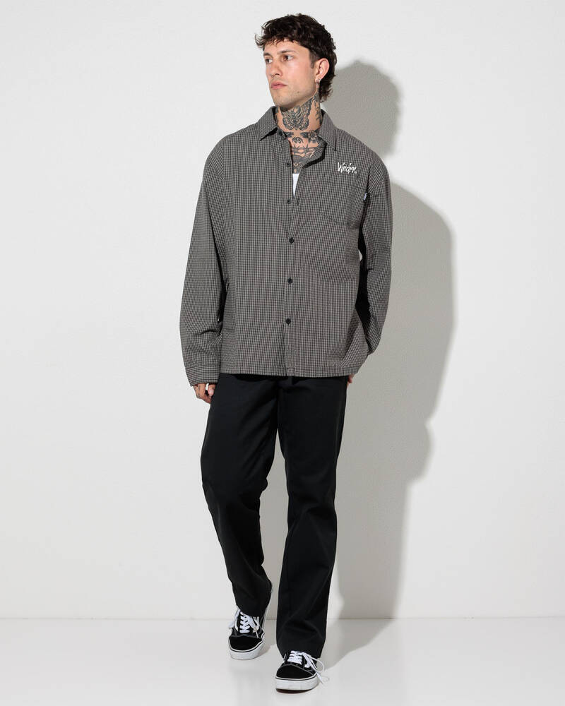 Wndrr Starter Check Long Sleeve Shirt for Mens