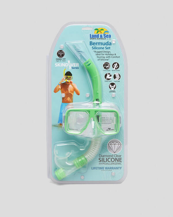 Land & Sea Sports Bermuda Mask & Snorkel Set for Mens
