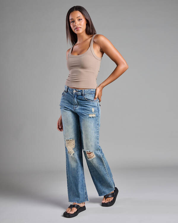 Ava And Ever Ayla Basic Rib Tank Top for Womens