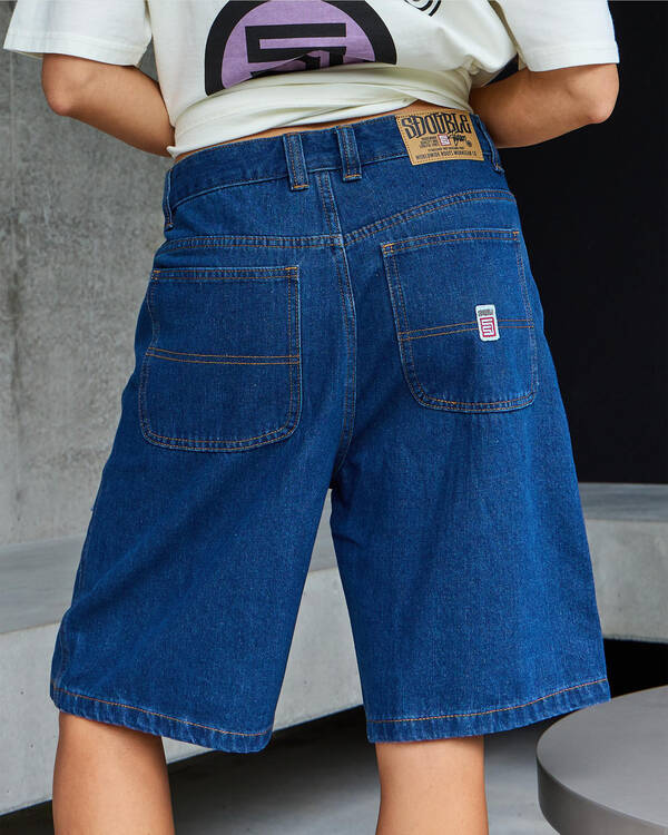 S-Double Womens Denim Standard Shorts for Womens