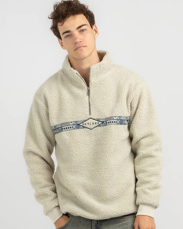 Skylark Portion Quarter Zip Crew Sweatshirt for Mens