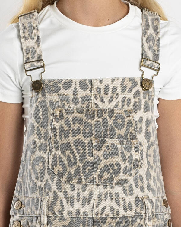 DESU Girls' Kitty Short Overalls for Womens