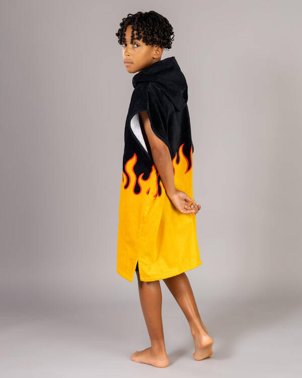 Santa Cruz Boys' Flaming Stack Hooded Towel for Mens