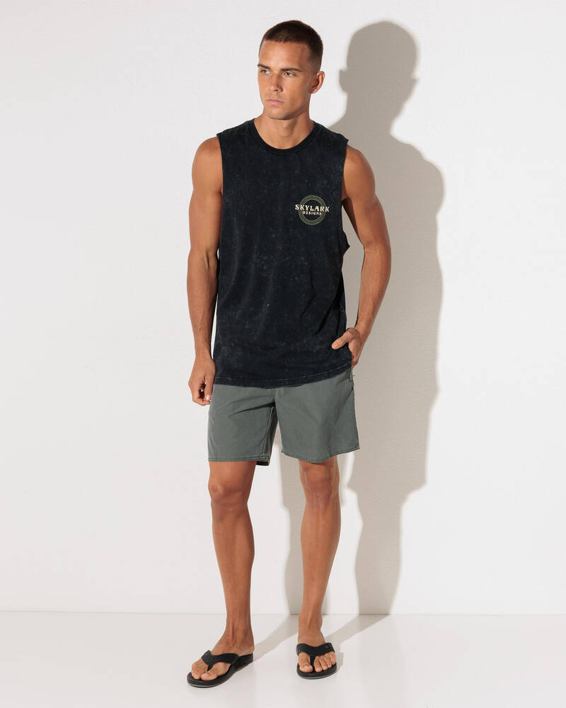 Skylark Striped Oni Muscle Tank for Mens
