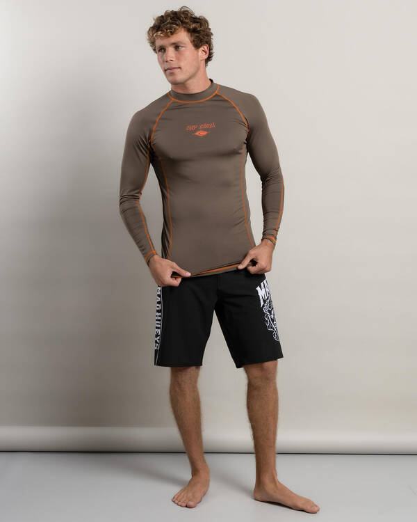 Rip Curl Fade Out Long Sleeve Rash Vest for Mens