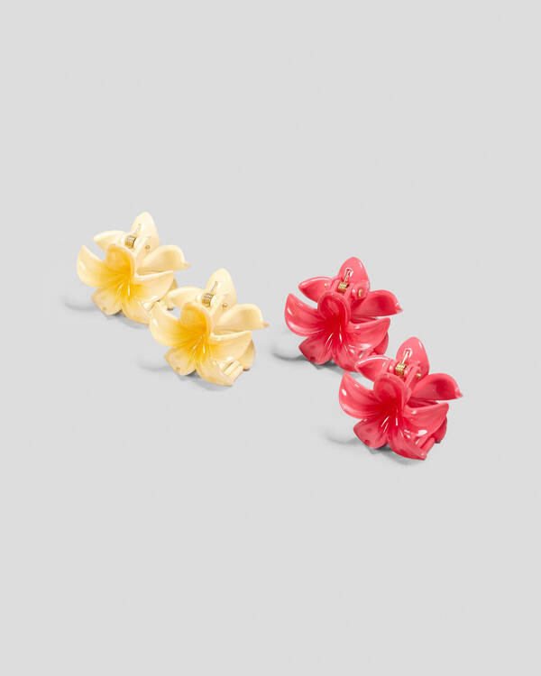 Karyn In LA Baby Frangipani Hair Claw Clip Pack for Womens