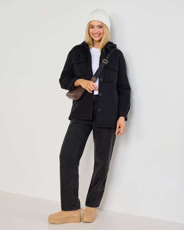 Mooloola Claudia Hooded Shacket for Womens