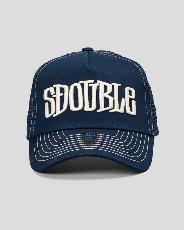 S-Double Mid-Block Curved Peak Trucker Cap for Mens