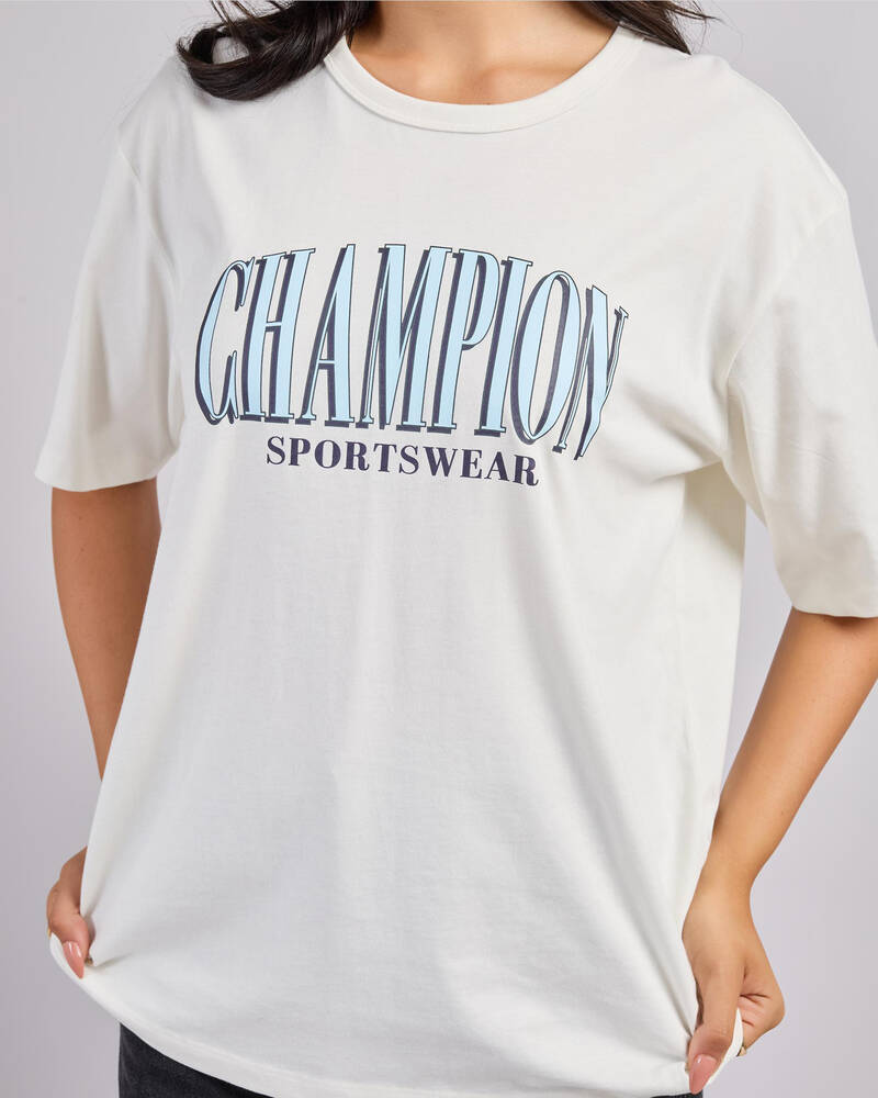 Champion Graphic Oversized T-Shirt for Womens