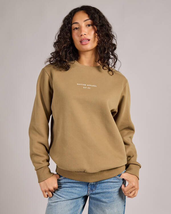 Rhythm Classic Crewneck Sweatshirt for Womens