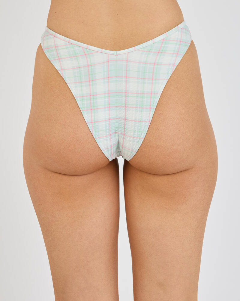 RVCA Summer Plaid V Medium French Bikini Bottom for Womens