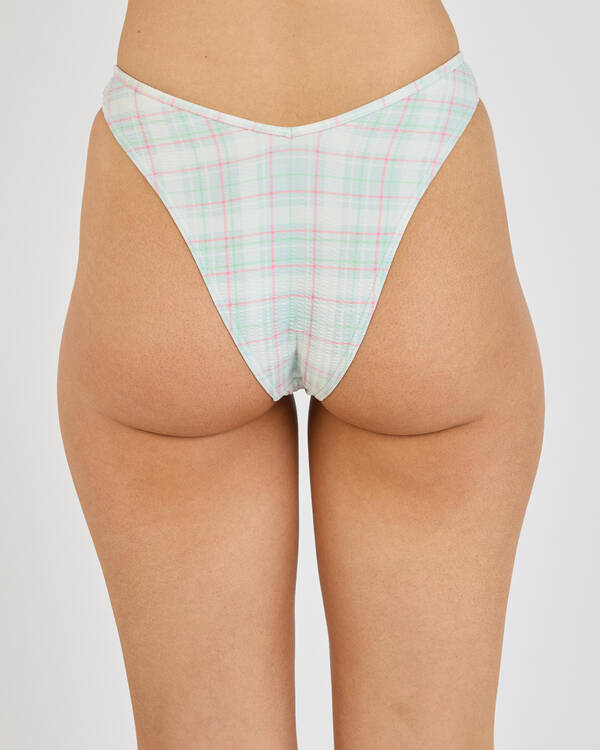 RVCA Summer Plaid V Medium French Bikini Bottom for Womens