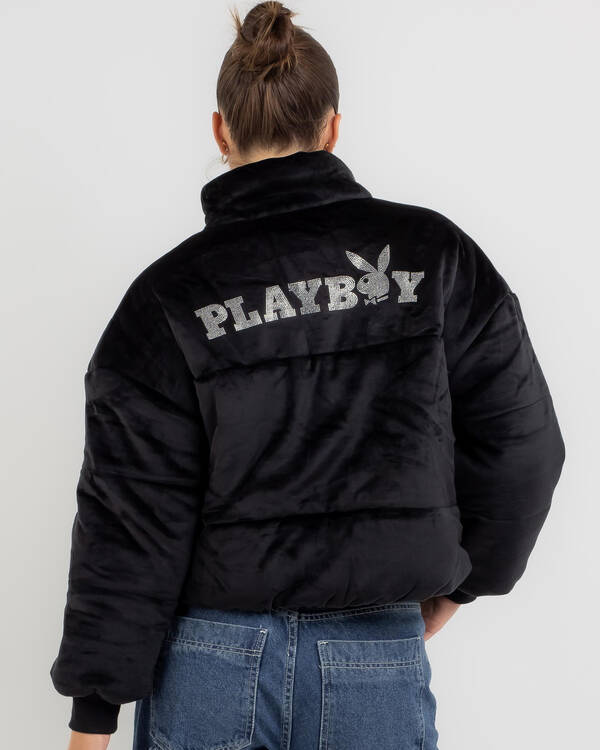Playboy Bunny O Diamante Puffer Jacket for Womens